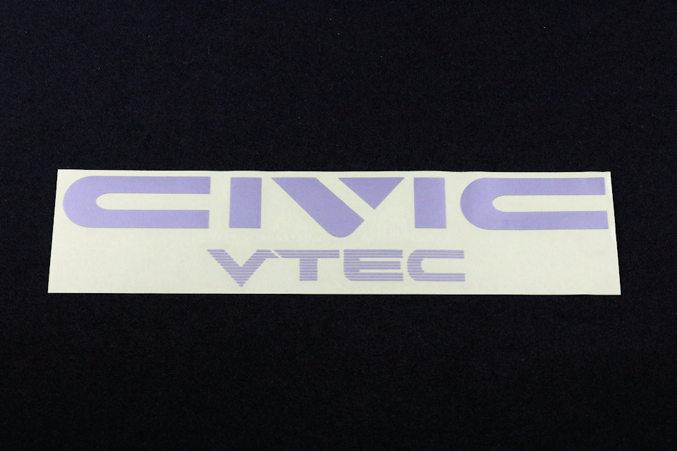 “CIVIC VTEC”ステッカー リアガーニッシュ用0枚目