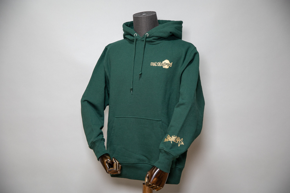 DOPEBASTA×NARUKIYA パーカー グリーン×ゴールドロゴ1枚目