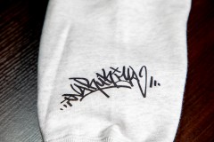 DOPEBASTA×NARUKIYA トレーナー アッシュグレー×ブラックロゴ1枚目