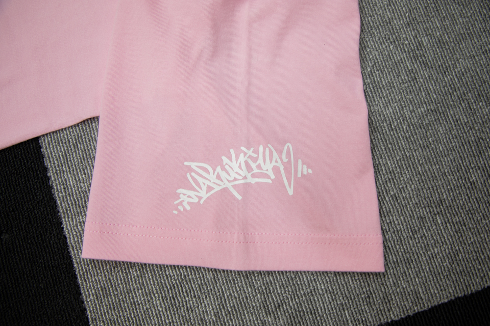 DOPEBASTA×NARUKIYA Ｔシャツ ピンク×ホワイトロゴ1枚目